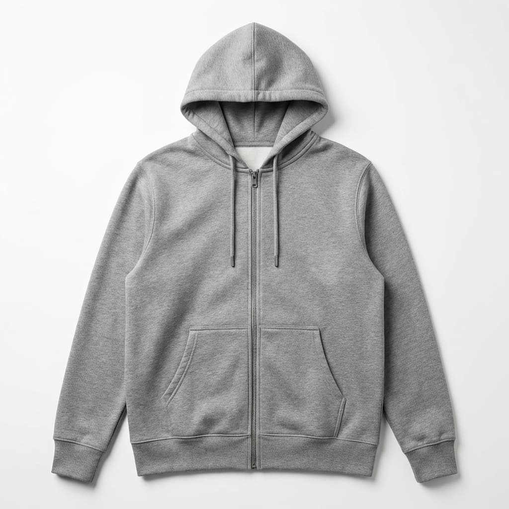 Zip Hoodie - Gray - Premium Perfume & Attar Oil by Wun Fragrances